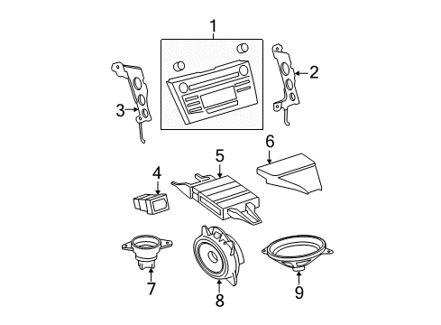 2011 Toyota Camry Receiver Assembly, Radio Diagram for 86120-06490