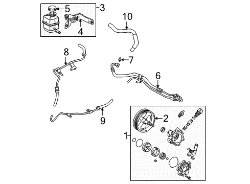 2003 Toyota Solara P/S Pump & Hoses, Steering Gear & Linkage Diagram 2 - Thumbnail