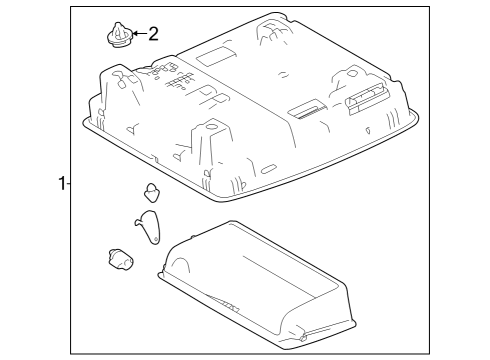 2024 Toyota Grand Highlander Overhead Console Diagram