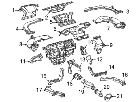 2018 Toyota Mirai Guide, Air Duct, Rear Diagram for 87215-62010