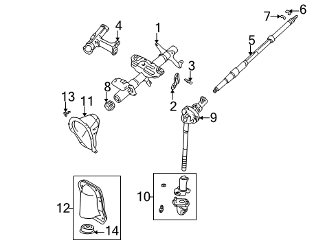 1999 Toyota Tacoma Steering Column & Wheel, Steering Gear & Linkage Diagram 4 - Thumbnail