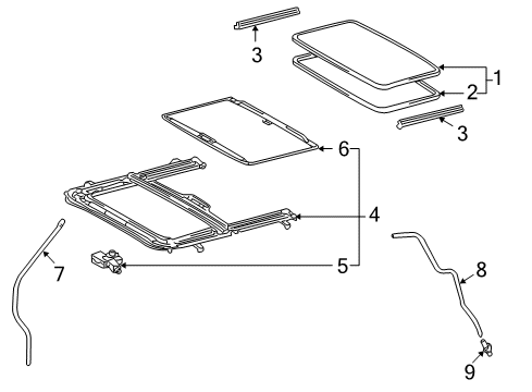 2004 Scion xA WEATHERSTRIP, SLIDIN Diagram for 63251-63010