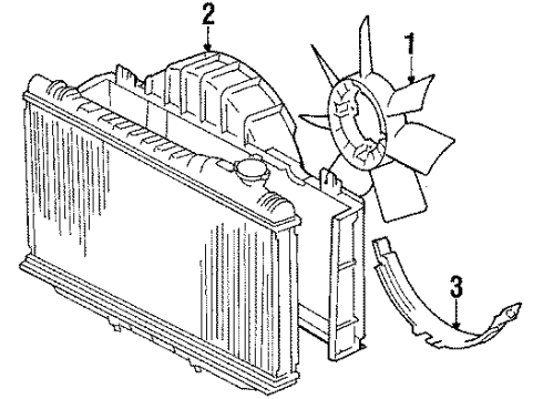 1986 Toyota Cressida Cooling System, Radiator, Water Pump, Cooling Fan Diagram 1 - Thumbnail