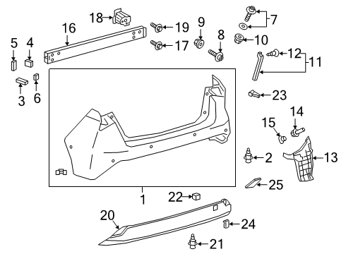 2021 Toyota Prius Reflector Assembly REFL Diagram for 81920-47030