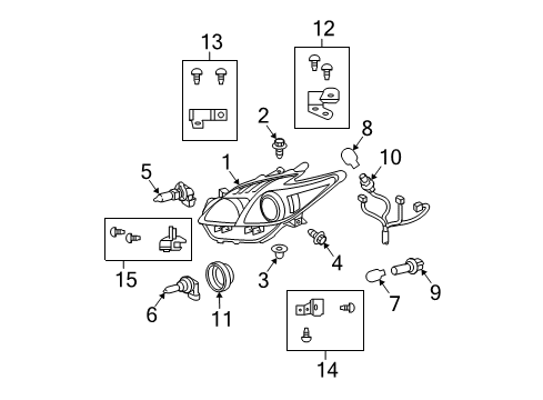 2015 Toyota Prius Plug-In Headlamps, Electrical Diagram 2 - Thumbnail