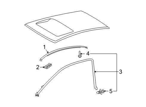 2007 Toyota Solara Exterior Trim - Roof Diagram 1 - Thumbnail