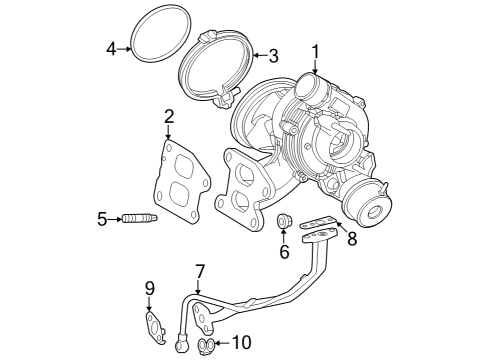 2023 Toyota Highlander TURBOCHARGER SUB-ASS Diagram for 17201-25010