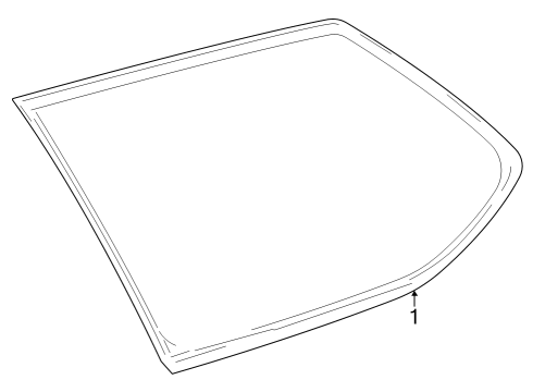 2024 Toyota Grand Highlander Glass & Hardware - Quarter Panel Diagram