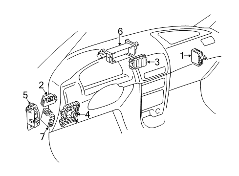 2000 Toyota Corolla Cover, Junction Block Diagram for 82672-12290