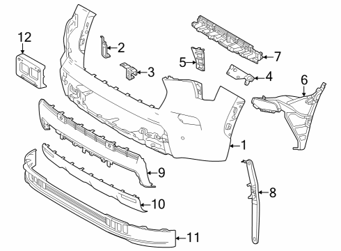 2023 Toyota Sequoia STAY, FR BUMPER Diagram for 52141-0C080