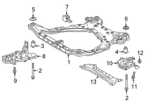 2018 Toyota Camry Suspension Mounting - Front Diagram 2 - Thumbnail