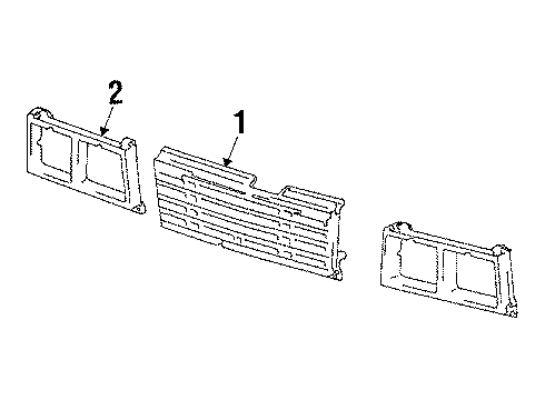 1984 Toyota Camry Grille Sub-Assembly, Rad Diagram for 53101-32030