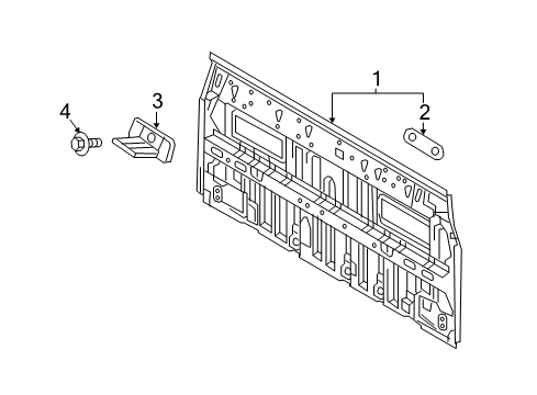 2019 Toyota Tacoma PANEL SUB-ASSY, UPR Diagram for 64101-04292