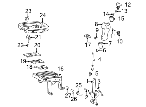 2001 Toyota Celica Transmission Shift Lever Diagram