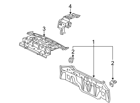 2005 Toyota Corolla Rear Body Diagram