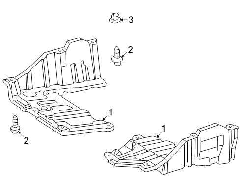 1998 Toyota Corolla Splash Shields Diagram