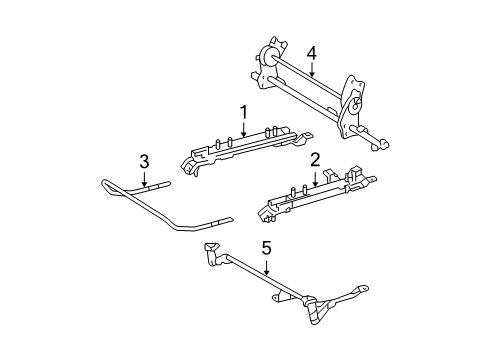 2006 Toyota Highlander Track Assy, Rear Seat, Outer RH Diagram for 72160-48040