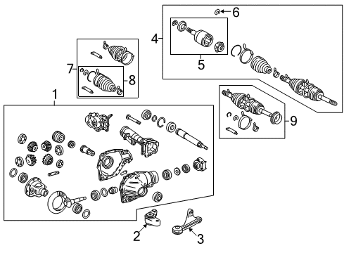 2013 Toyota Land Cruiser Carrier & Front Axles Diagram