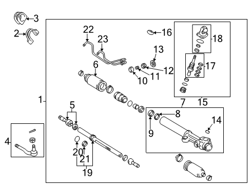 1999 Toyota Tacoma Steering Column & Wheel, Steering Gear & Linkage Diagram 9 - Thumbnail