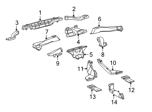 2016 Toyota 4Runner Ducts Diagram