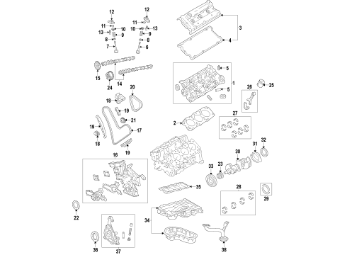 2011 Toyota Highlander INSULATOR Assembly, ENGI Diagram for 12380-31060