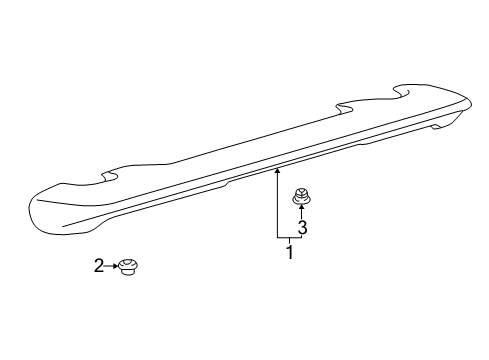 2002 Toyota Sequoia Spoiler Sub-Assy, Rear Diagram for 76871-0C901