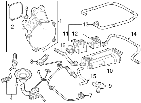 2023 Toyota GR Corolla Emission Components Diagram