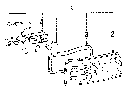 1988 Toyota Supra Tail Lamps Diagram 2 - Thumbnail