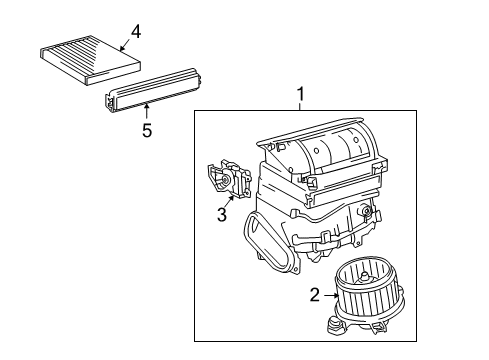 2011 Toyota Corolla Blower Motor & Fan, Air Condition Diagram 1 - Thumbnail