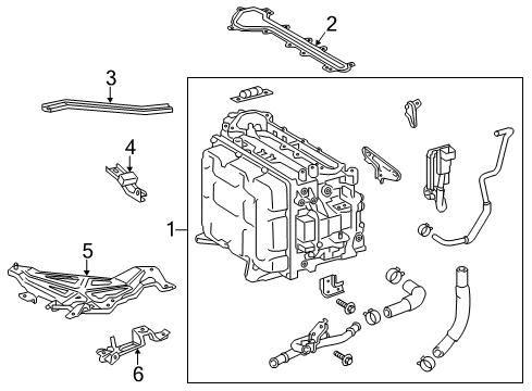 2011 Toyota Highlander Inverter Cover Diagram for G9223-48040