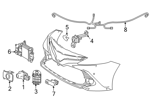 2022 Toyota Camry Switch Assembly, STEERIN Diagram for 84250-06A50