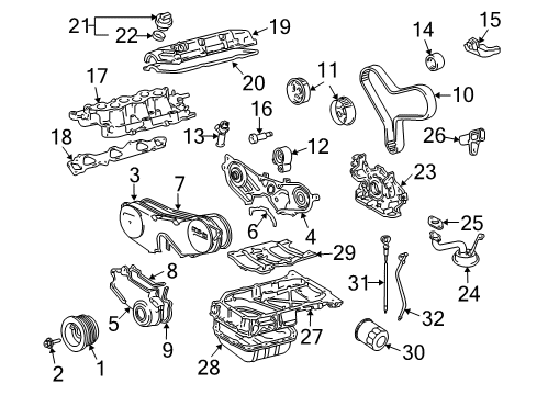 2010 Toyota Highlander Tank Assembly, Intake Ai Diagram for 17190-0P042