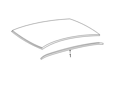 2008 Toyota Camry Exterior Trim - Roof Diagram 1 - Thumbnail