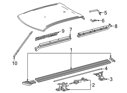 2024 Toyota Tundra MOULDING SUB-ASSY, R Diagram for 75505-0C020