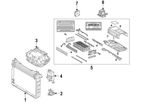 2015 Toyota Prius Plug-In Hybrid Components, Battery Diagram