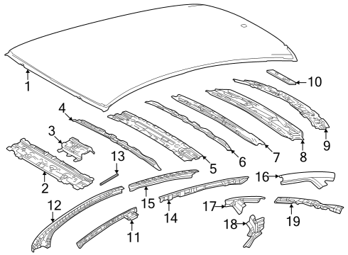 2023 Toyota Crown RAIL SUB-ASSY, NO.3 Diagram for 61075-30020