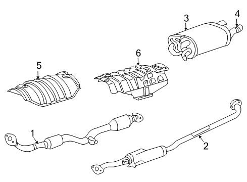 2007 Toyota Solara Exhaust Components Diagram 1 - Thumbnail