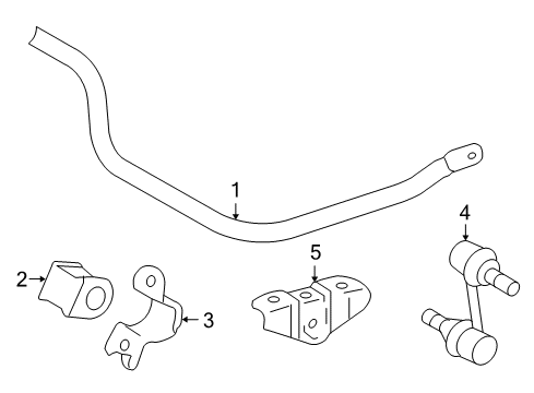 2010 Toyota Tacoma Rear Suspension Components, Stabilizer Bar Diagram 5 - Thumbnail