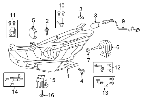 2017 Toyota Prius V Bulbs Diagram 3 - Thumbnail