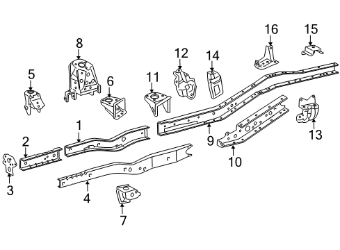 2014 Toyota Tacoma Frame & Components Diagram 2 - Thumbnail