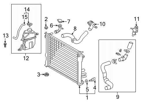 2019 Toyota Avalon Radiator & Components Diagram 1 - Thumbnail