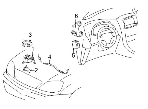 2001 Toyota Highlander Actuator Assy, Cruise Control Diagram for 88200-48020