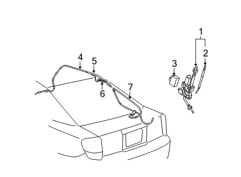 2004 Toyota Celica Antenna & Radio Diagram 2 - Thumbnail