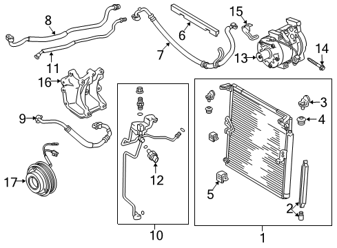 2010 Toyota 4Runner Tube & Accessory Assembly Diagram for 88710-35750