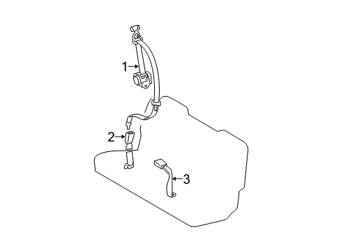 2006 Toyota Highlander Third Row Seat Belts Diagram 2 - Thumbnail