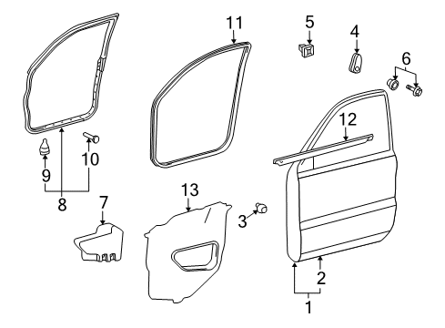 2008 Toyota Land Cruiser Front Door Diagram