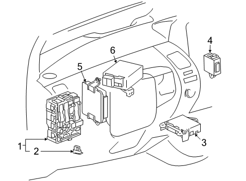 2008 Toyota Prius Electrical Components Diagram 1 - Thumbnail