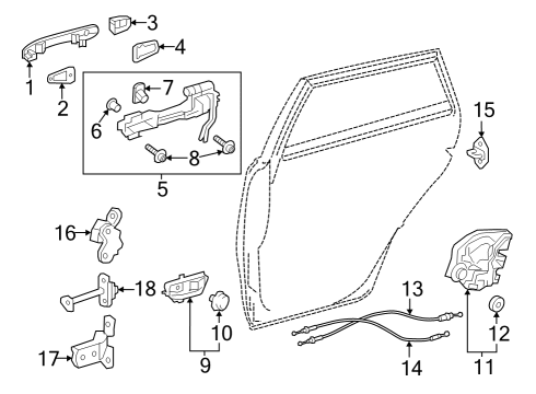 2023 Toyota GR Corolla CABLE ASSY, RR DOOR Diagram for 69770-12291