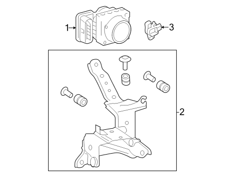 2023 Toyota Crown ABS Components Diagram