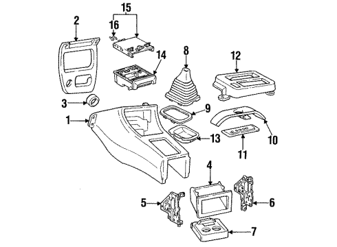 1994 Toyota Corolla Front Console Diagram